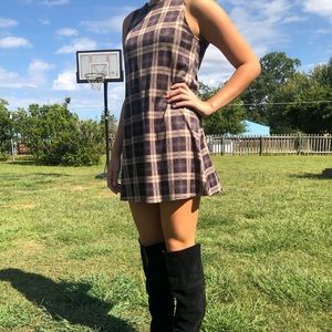 School girl style plaid dress